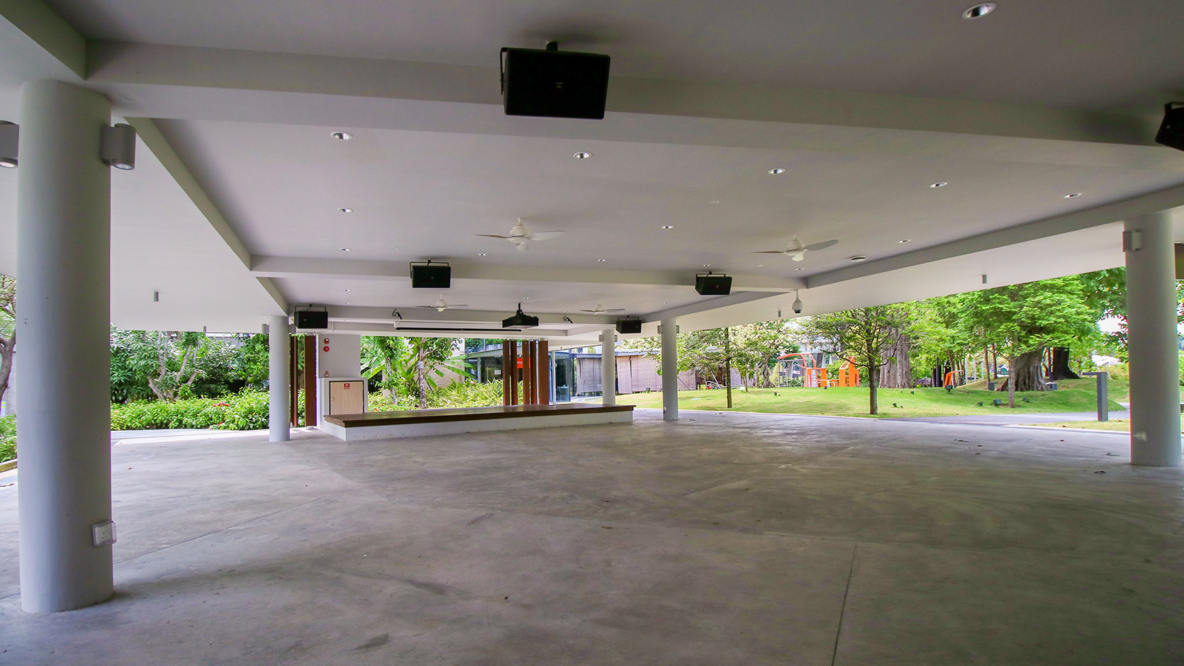 A spacious, sheltered venue